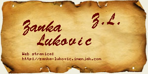 Žanka Luković vizit kartica